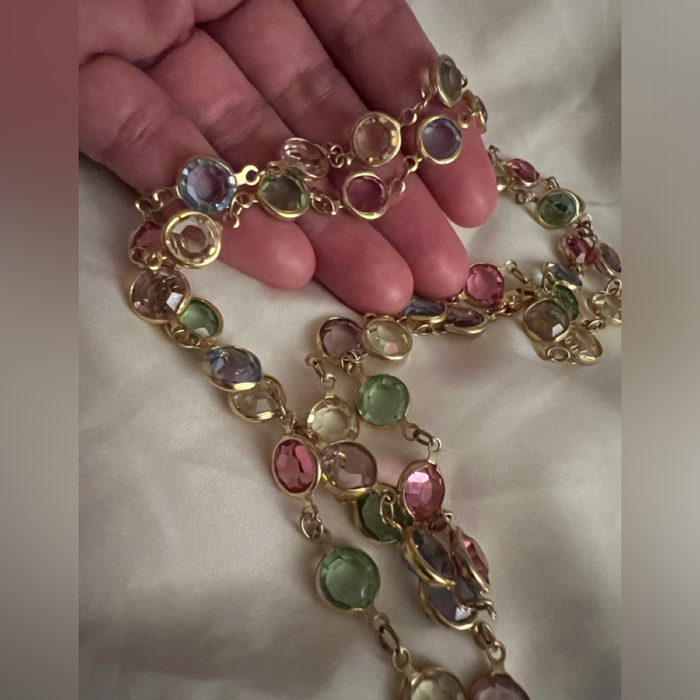 Austrian USA Crystal (stamped)🌹👍❤️necklace 🤗🌹.